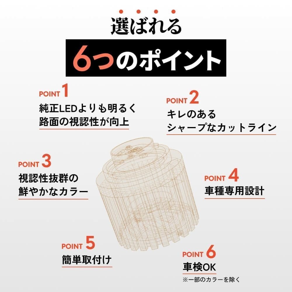 【1676円OFF】限定セール【送料無料】HID屋 純正LED用 フォグランプ 単色 ホワイト イエロー 車検対応 安心保証 トールに_画像3