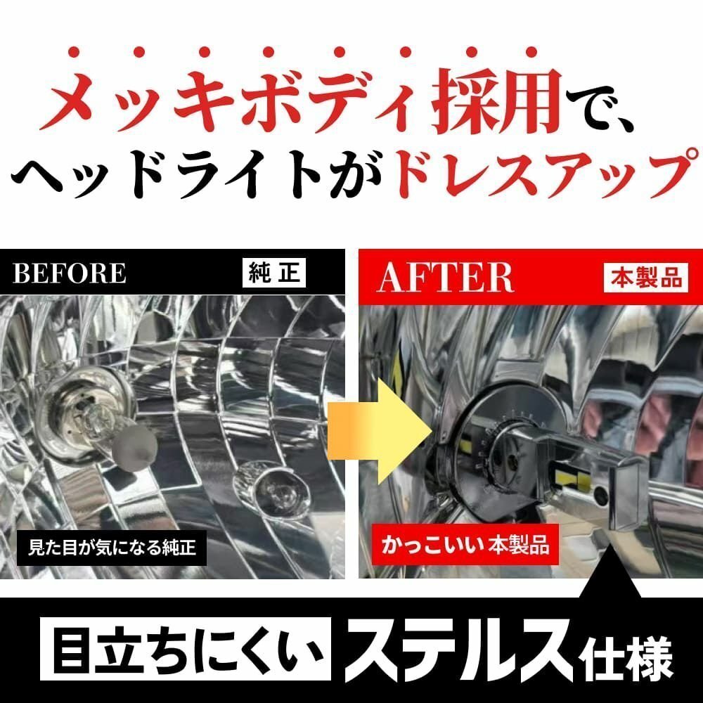 【20%OFF】【送料無料】HID屋 LED 爆光 ヘッドライト バルブ 1灯 H4 H7 ホワイト 車検対応 安心保証 MT-25などに_画像5