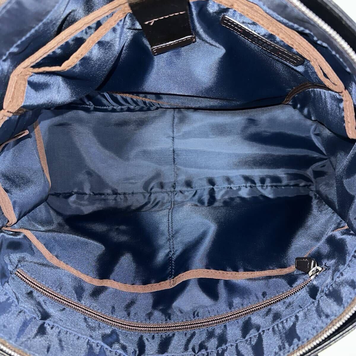 TAKEO KIKUCHI タケオキクチ レポート レザー トートバッグ ビジネスバッグ B4 712702 ブラック 牛革 PC対応 撥水 大容量 現行販売アリ_画像8