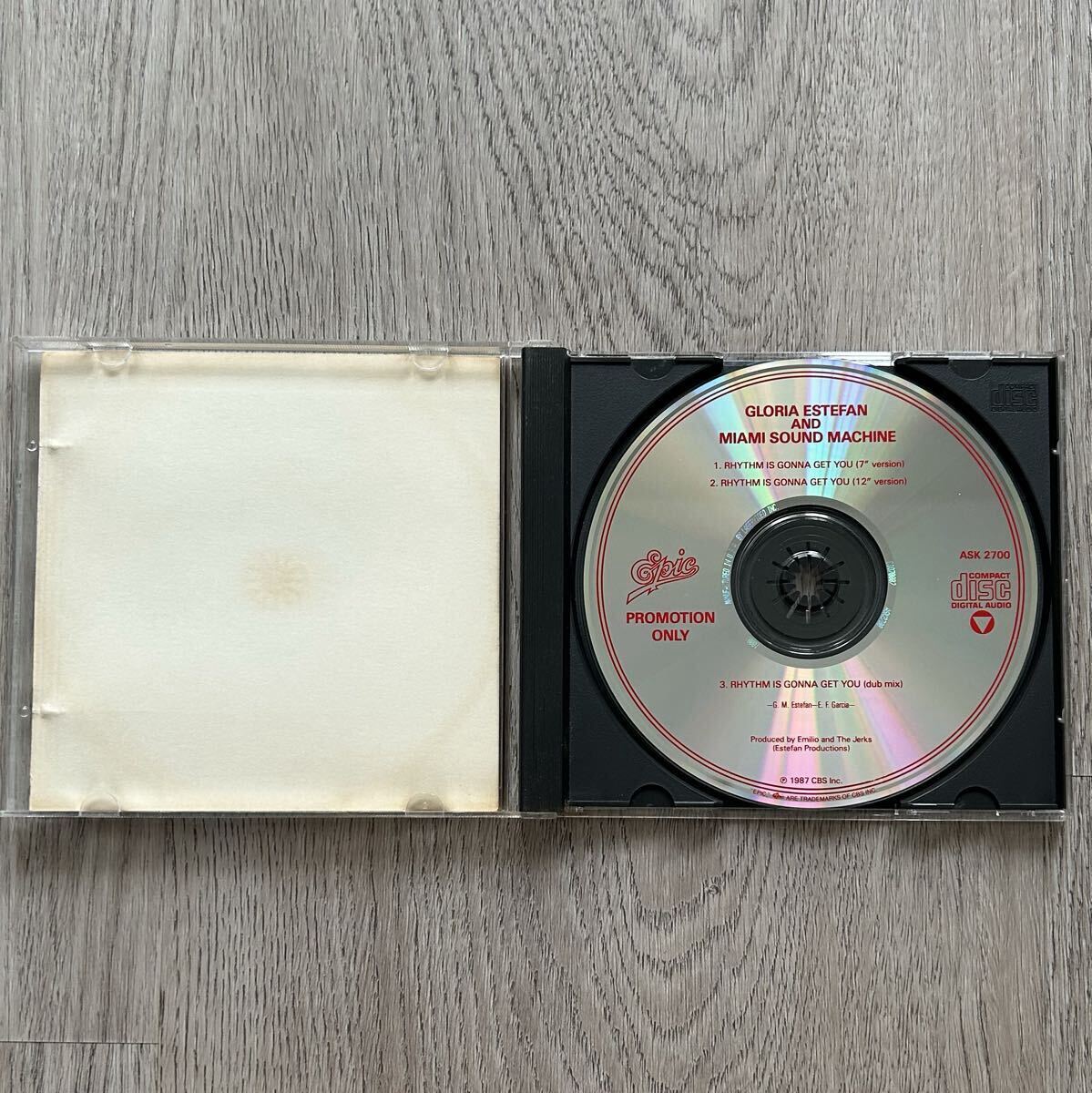 Promo CD グロリア・エステファン Gloria Estefan And Miami Sound Machine/Rhythm Is Gonna Get You プロモ 非売品 US盤 ASK-2700 1987年 _画像3