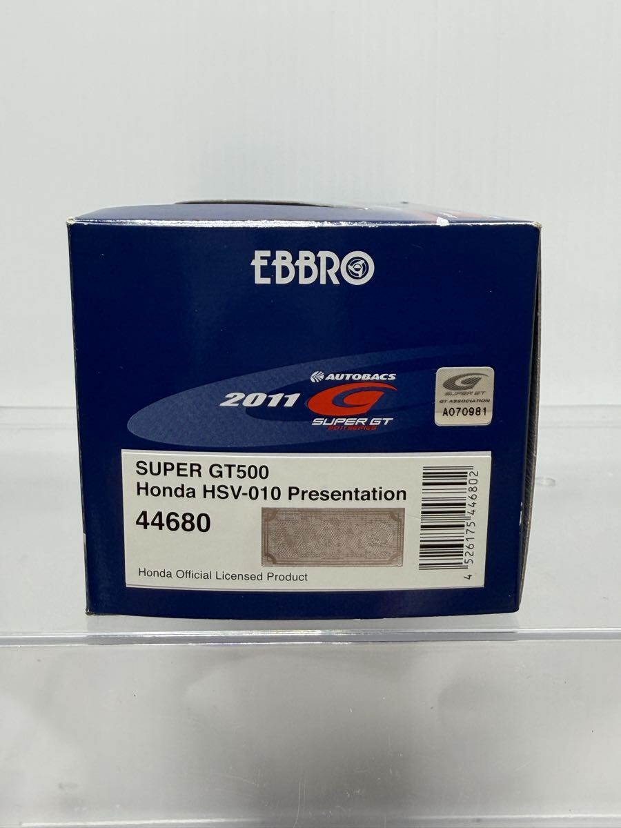44680 EBBRO 1/43 SUPER GT500 Honda HSV-010 Presentation EBBRO Honda No.1 #1