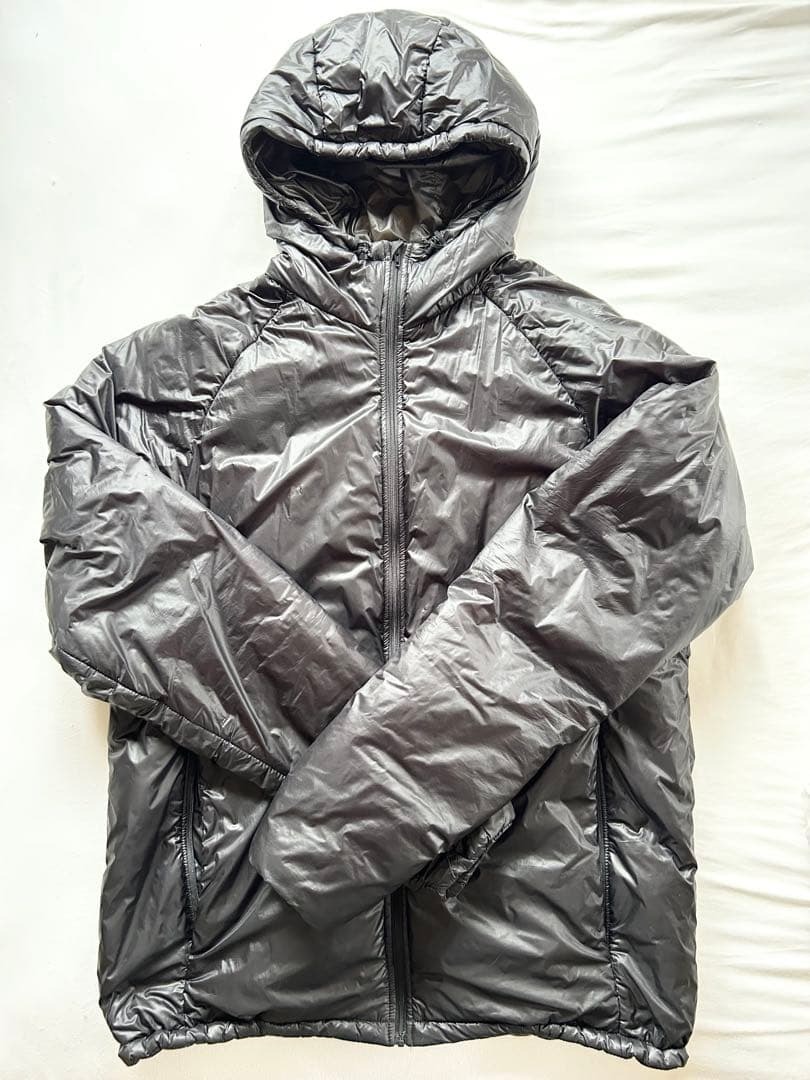 ENLIGHTENED EQUIPMENT Jacket Black Mサイズ　登山　ハイク　UL　ウルトラライト　軽量　化繊　ダウン　ジャケット　プルオーバー　山　道_画像4