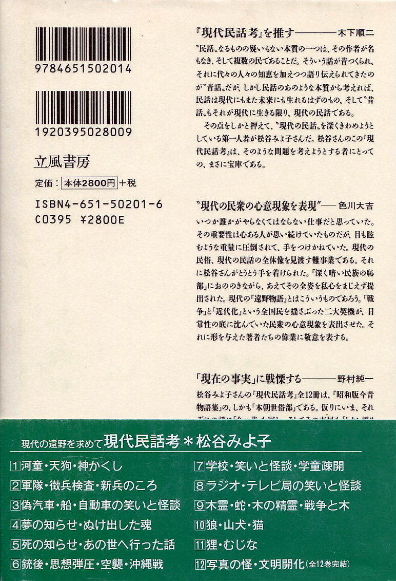 ■現代民話考6 銃後ほか 松谷みよこ子著(立風書房)_画像3