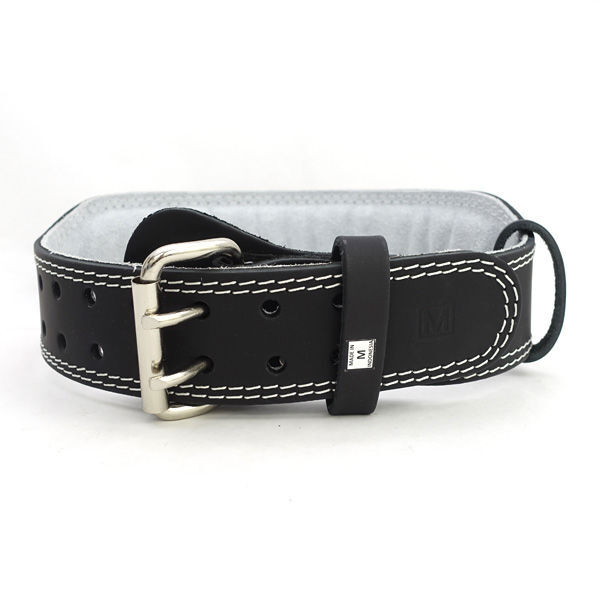 ★ GOLDS GYM ゴールドジム パワーベルト ブラック ブラックレザー M(75-85cm)サイズ 中古品 (0220537941)_画像2