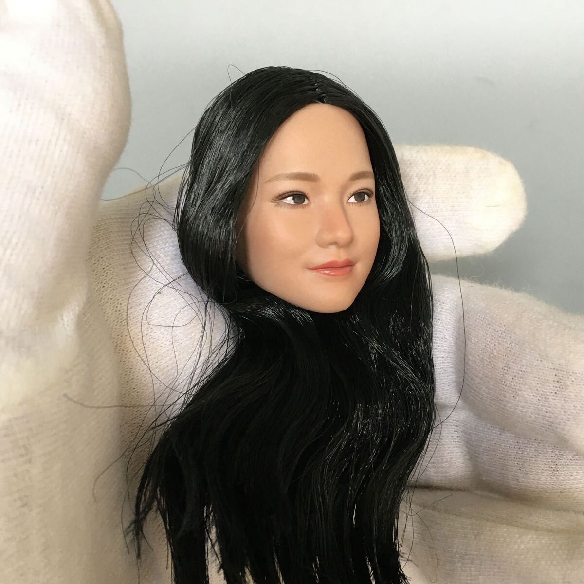 B141 1/6 フィギュア ヘッド　女性ヘッド　植毛タイプ 希少品 12インチドール 美少女 OB/TBLeague/Phicen/Jiaou doll素体対応 白肌_画像3