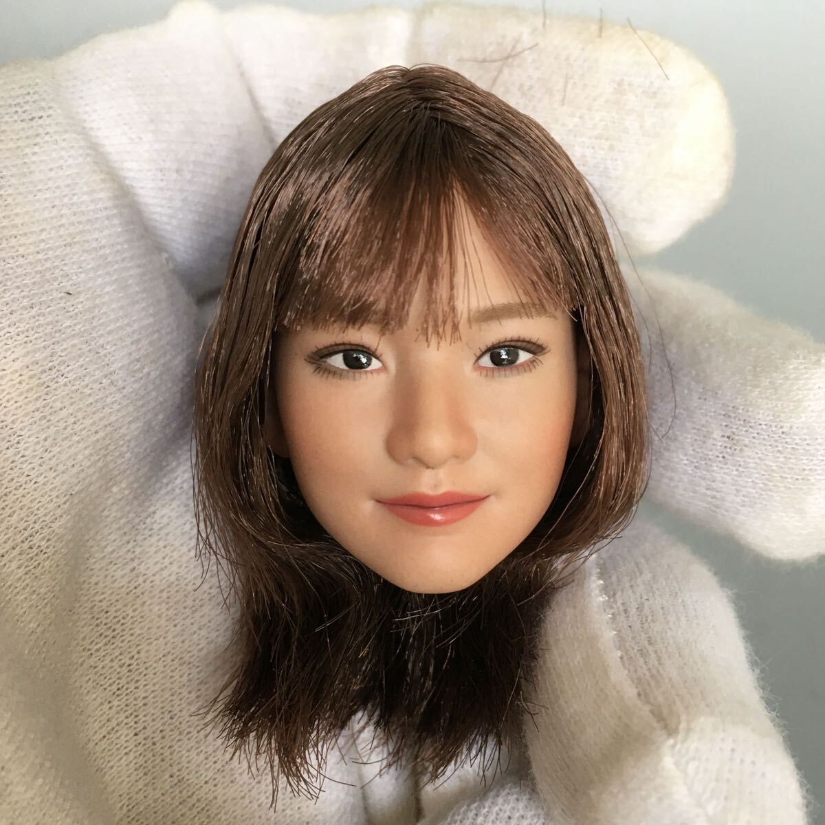 B132 1/6 フィギュア ヘッド　女性ヘッド　植毛タイプ 希少品 12インチドール 美少女 OB/TBLeague/Phicen/Jiaou doll素体対応 日焼け_画像1