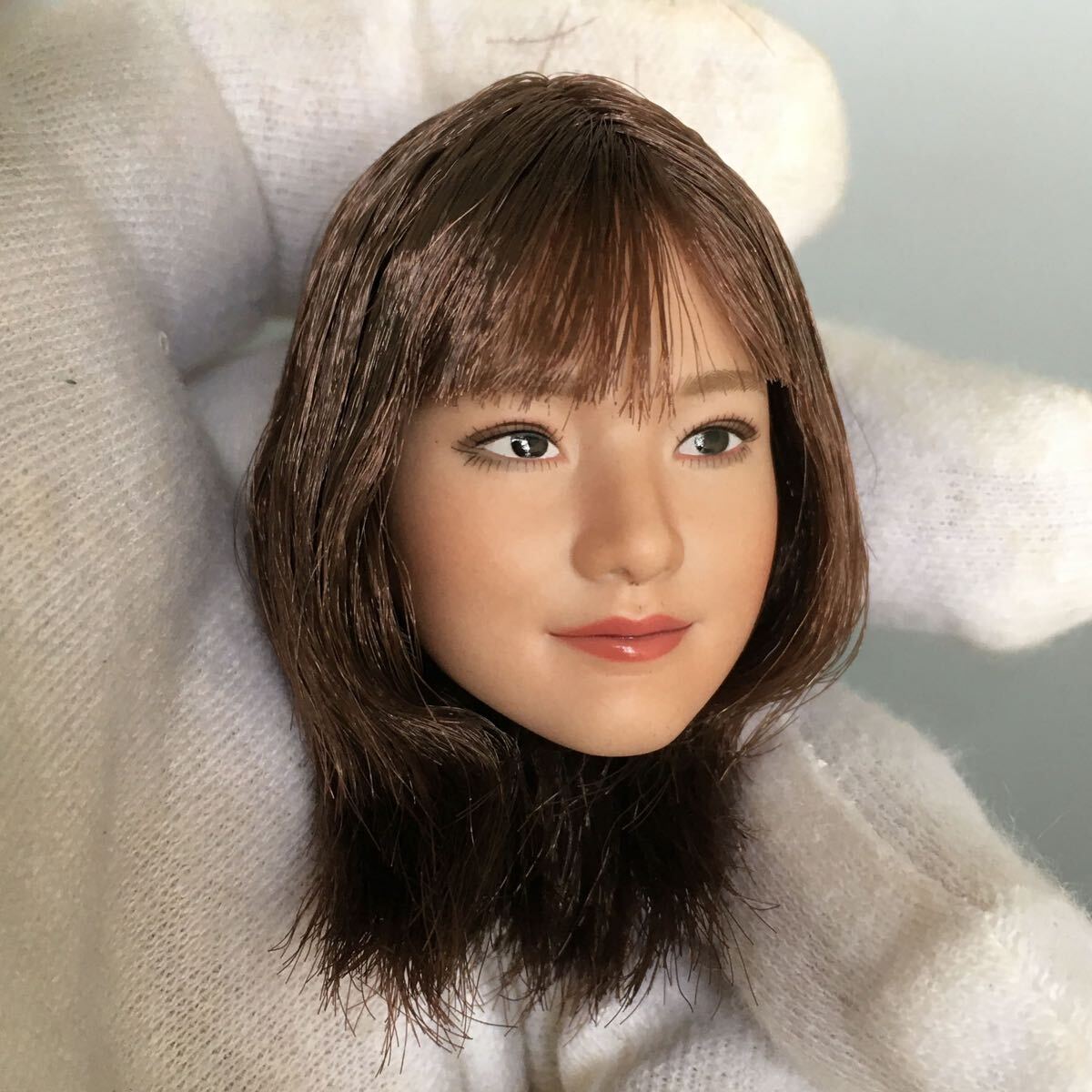 B132 1/6 フィギュア ヘッド　女性ヘッド　植毛タイプ 希少品 12インチドール 美少女 OB/TBLeague/Phicen/Jiaou doll素体対応 日焼け_画像2