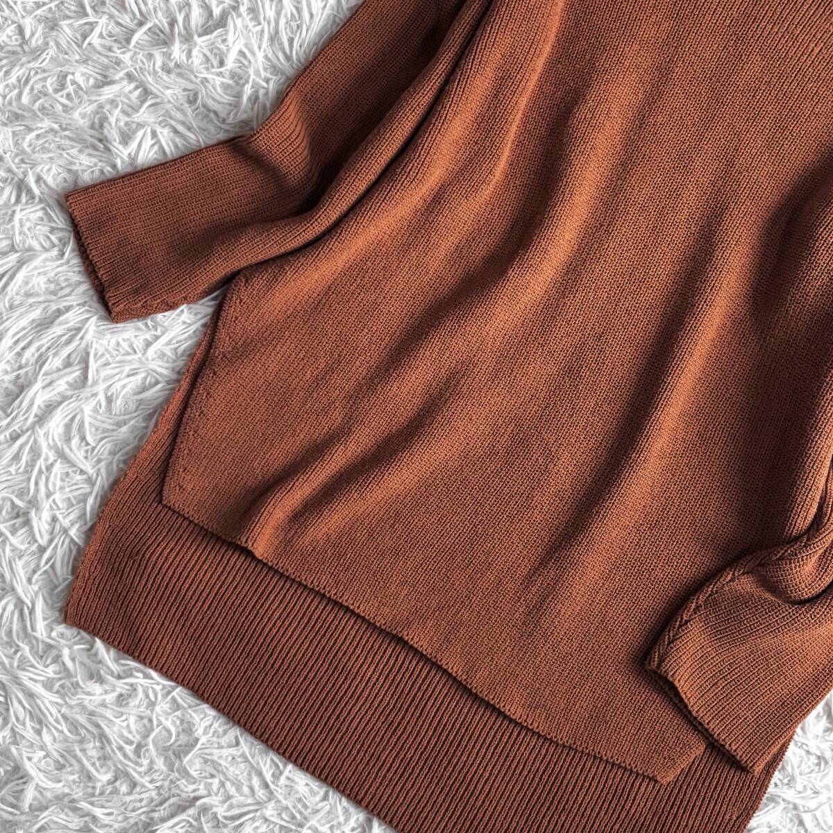 ⑤ オンワード樫山 ICB アイシービー Vネック ニット チュニック ワンピース_画像3