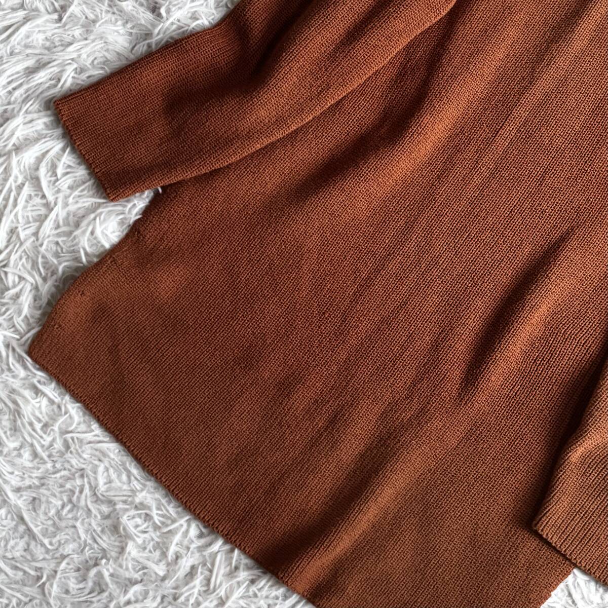 ⑤ オンワード樫山 ICB アイシービー Vネック ニット チュニック ワンピース_画像6