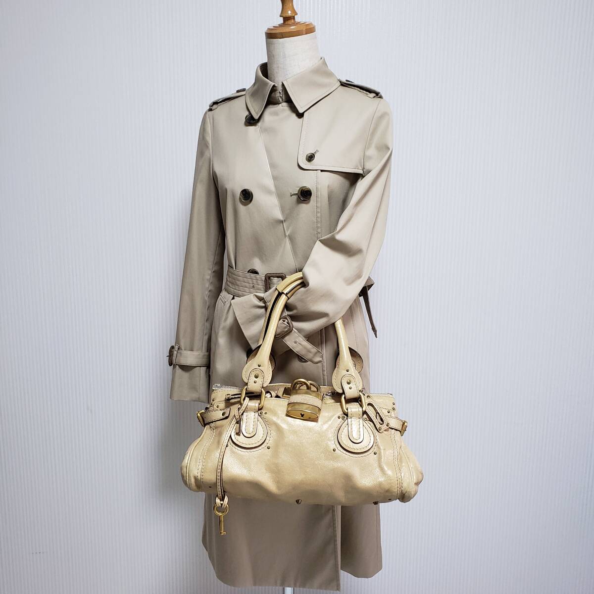 Chloeクロエ　パディントン　ゴールド　外袋つき　パドロック南京錠　本物　イエローゴールド　ハンドバッグ　Paddington_画像10