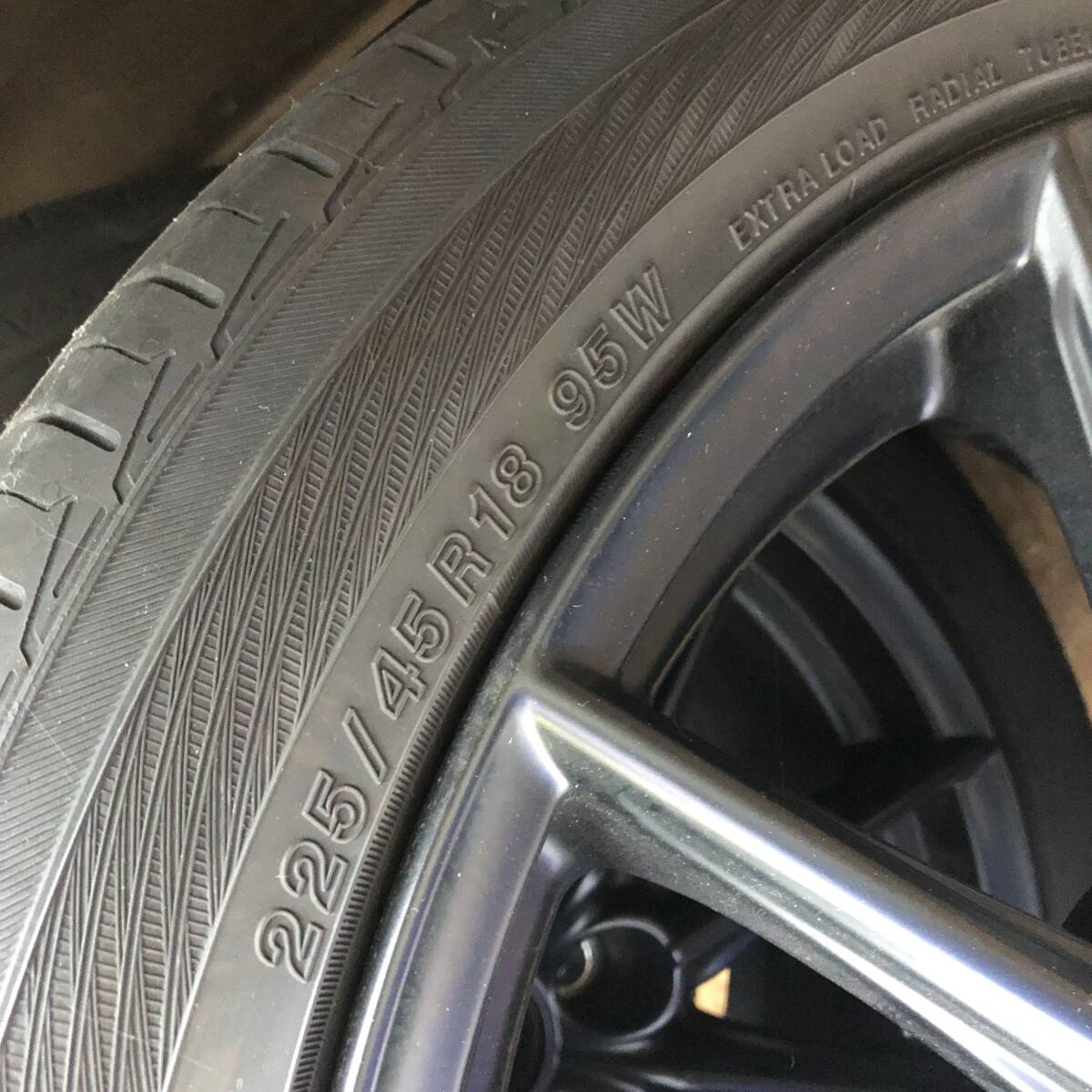 【程度良好】ヨコハマADVAN+BRZ純正アルミ4本セット_画像3