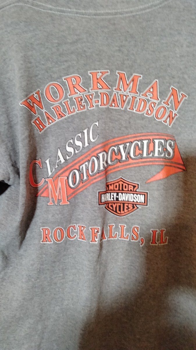 90s 00s ハーレーダビッドソン ロングスリーブTシャツ Harley-Davidson Mサイズ ロングTシャツ ロンT HOLOUBEK バイク 古着_画像2
