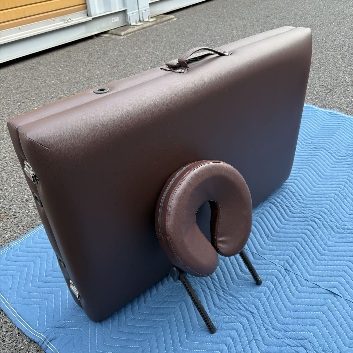 折りたたみベッド マッサージベッド ブラウン エステ 施術ベッド 折りたたみ式 折りたたみ式マッサージベッド ※引き取り歓迎_画像10