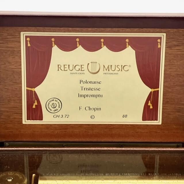 REUGE オルゴール Polonaise Tristesse Impromptu F.Chopin CH3/72 リュージュ ミュージック 音出し確認済_画像2