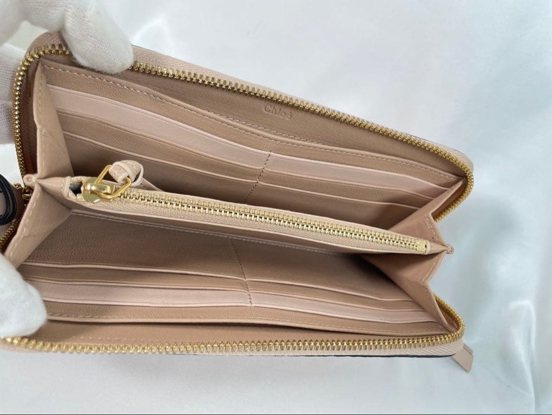 未使用に近い Chloe クロエ 長財布 Alphabet ロングウォレット ラウンドファスナー レザー 本革_画像7