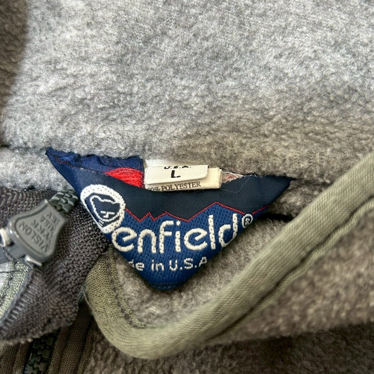 penfield ペンフィールド フリース　ハーフジップ　アメカジ　グレー　サイズL_画像6