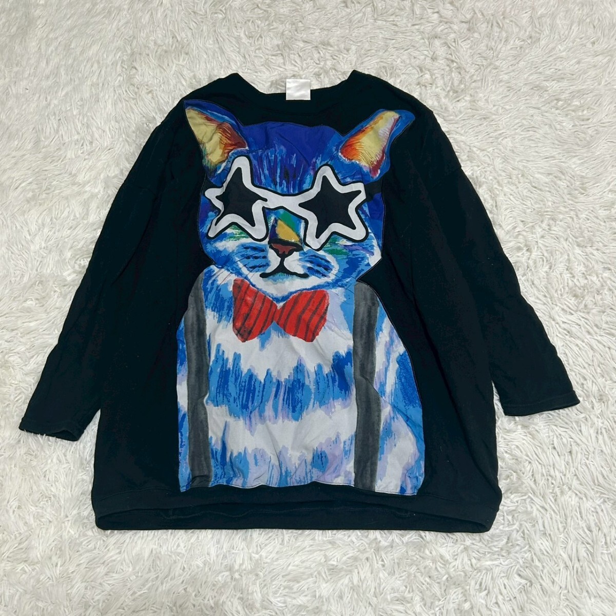 scolar スカラー　ビックロゴ　スウェット　チュニック　プリント　派手　カジュアル　サイズM　_画像1