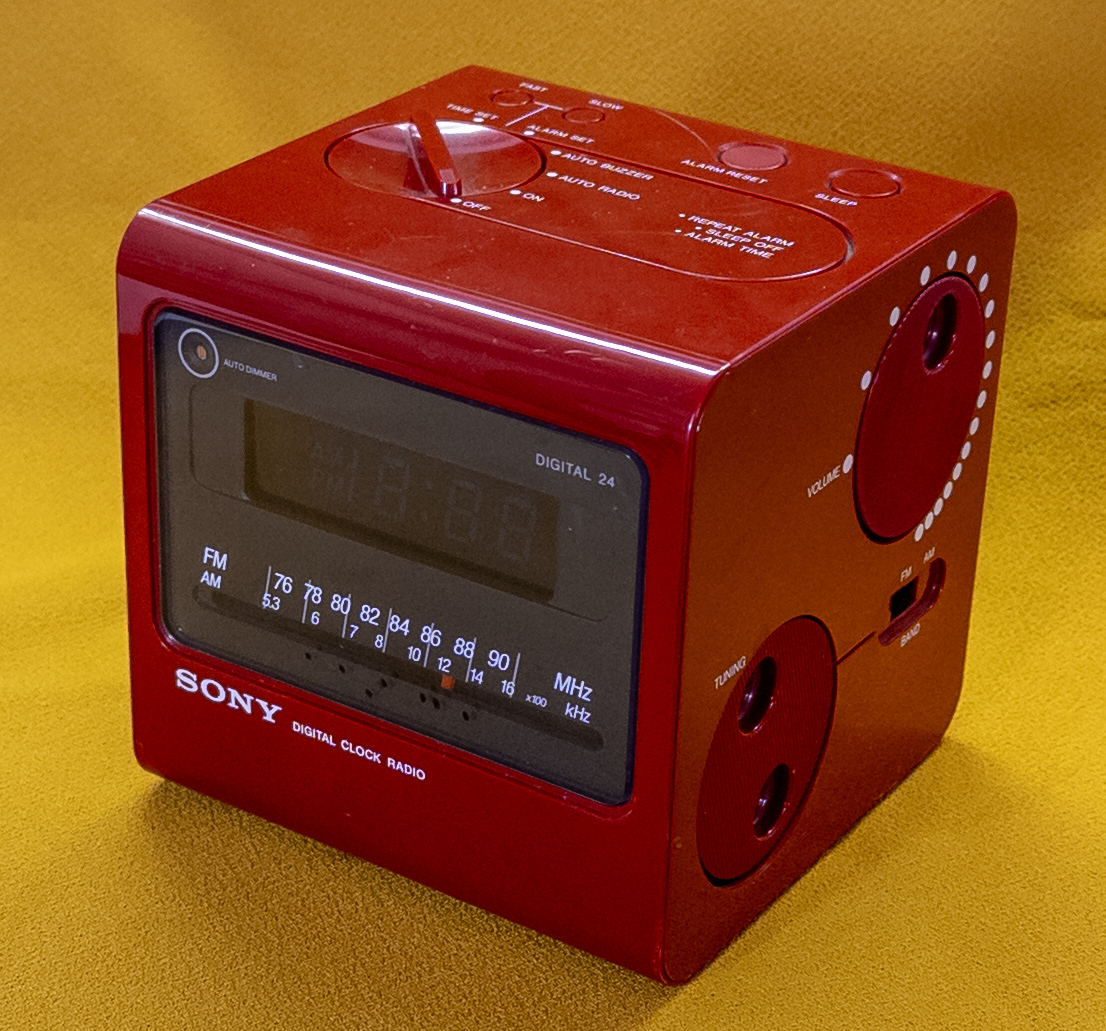3Q распродажа! налог нет *[ Showa Retro ] Sony SONY часы радио ICF-C11* цифровой глаз ... часы * Junk **1114-3