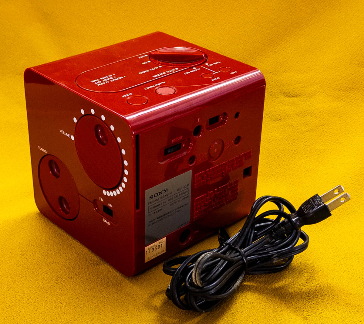 3Q распродажа! налог нет *[ Showa Retro ] Sony SONY часы радио ICF-C11* цифровой глаз ... часы * Junk **1114-3