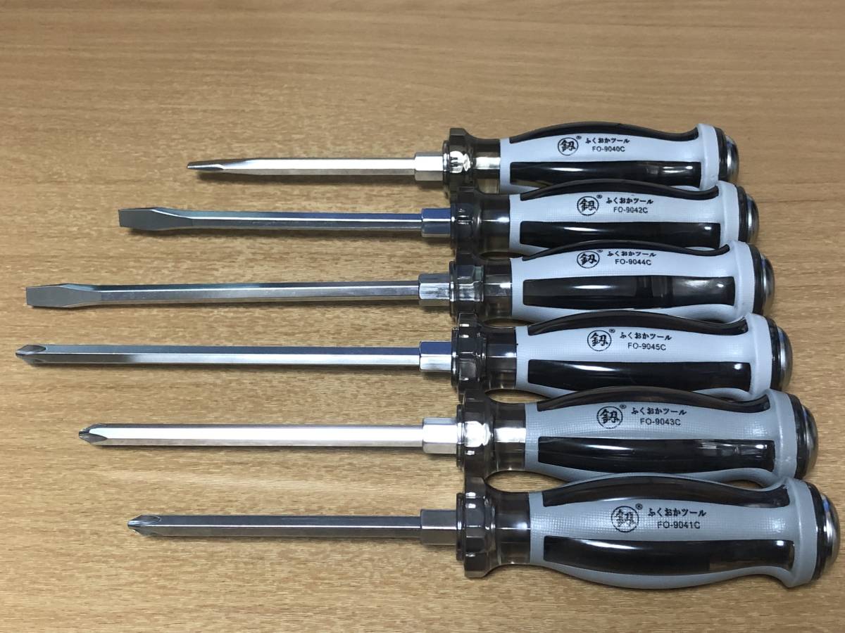 ふくおかツール☆釼☆貫通ドライバー6本セット☆先端磁力 付き_画像2