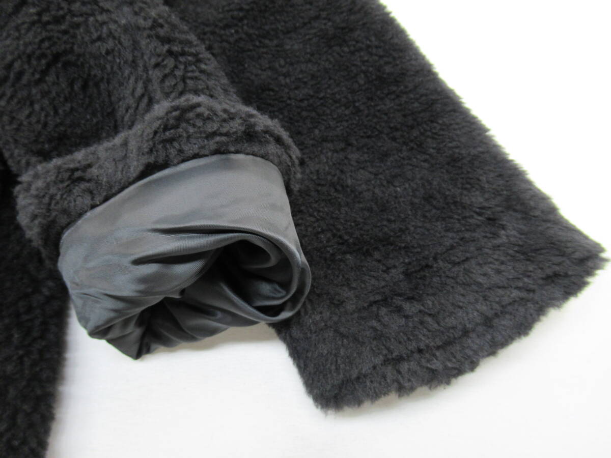 【送900円】3201　未着用品　AZUL by MOUSSY　アズールバイマウジー　レディース　ボアロングコート　V字　ブラック　M　定価0.9万_画像8