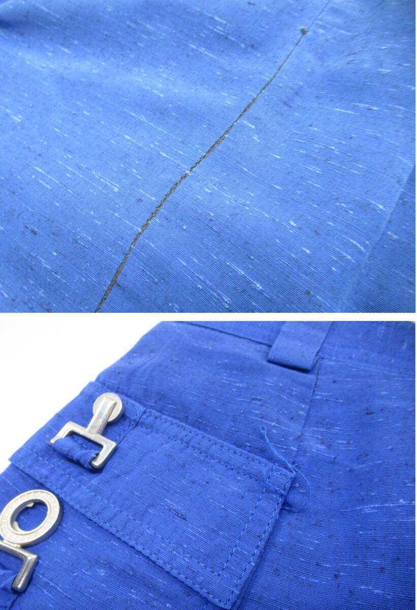 ★【S送900円】2854　VERSACE JEANS COUTURE　ヴェルサーチ ジーンズクチュール　メデューサ　ジャケット(26/40)＆スカート(？)　ブルー_画像9