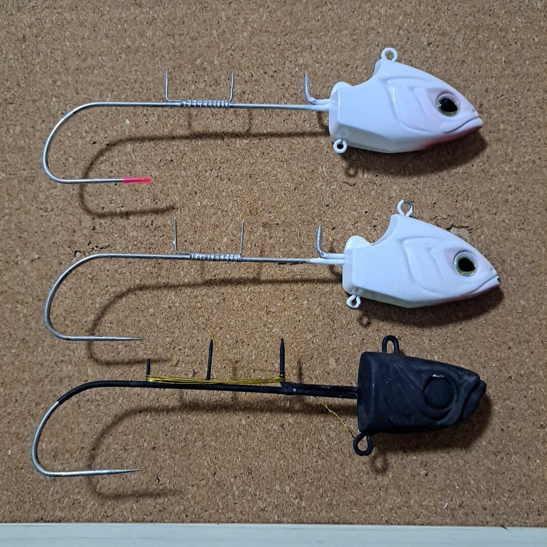 未使用と中古品 シマノ サーベルマスター 船テンヤ50号とハヤブサ 太刀魚テンヤBSステルスブラック 3個セット 送料180円　　　_画像2