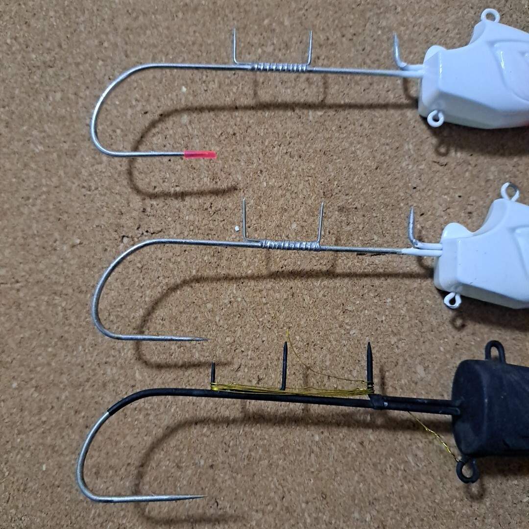 未使用と中古品 シマノ サーベルマスター 船テンヤ50号とハヤブサ 太刀魚テンヤBSステルスブラック 3個セット 送料180円　　　_画像4