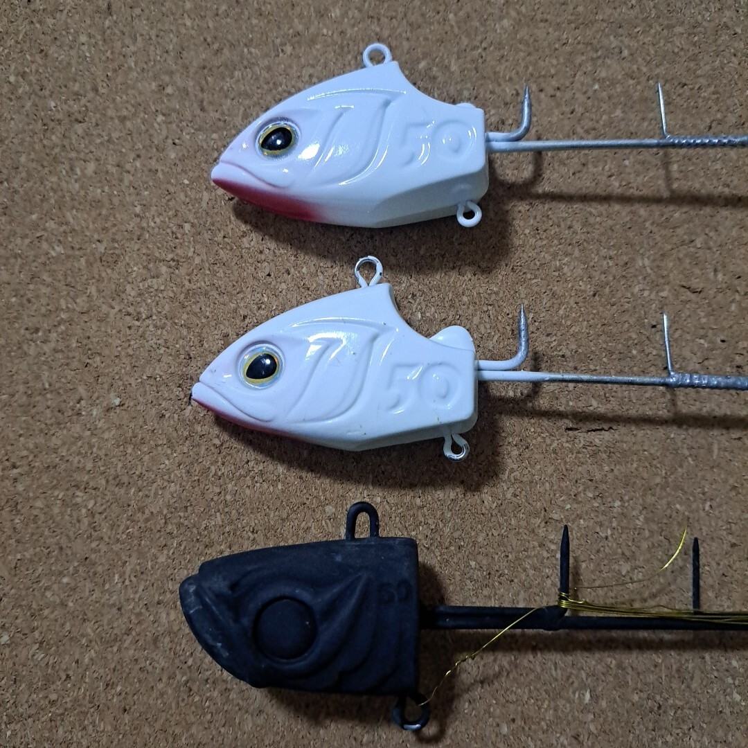 未使用と中古品 シマノ サーベルマスター 船テンヤ50号とハヤブサ 太刀魚テンヤBSステルスブラック 3個セット 送料180円　　　_画像5