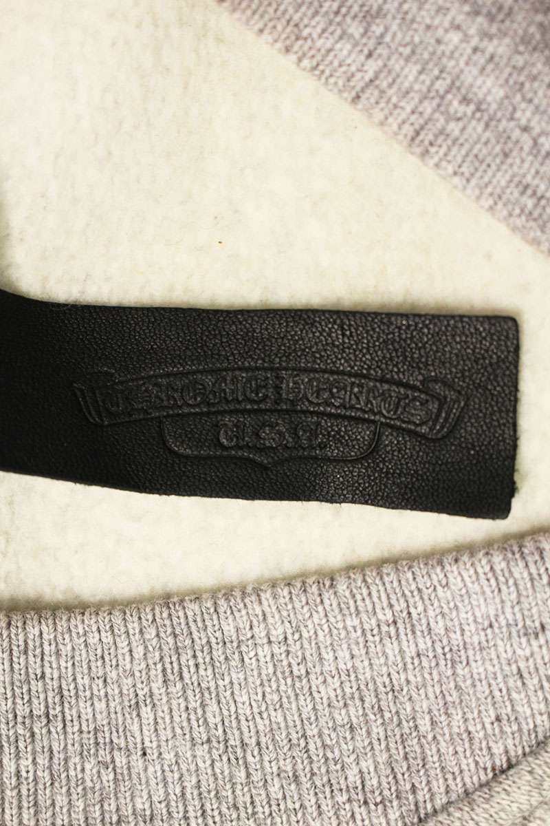 クロムハーツ ブルゾン サイズ:M JKT GRP NOT BOMBER CHワッペンレザー切り替えスタジャンブルゾン 中古 OS06_画像5
