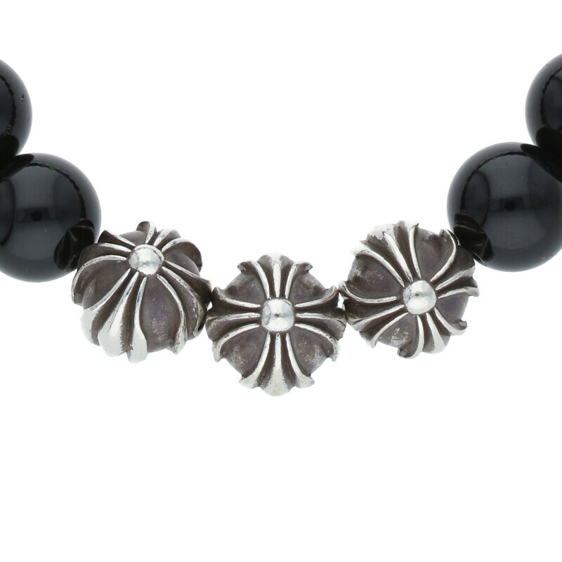 クロムハーツ 10mm BEAD 10mmビーズブレス BEAD10mmブラックトルマリンビーズブレスレット 中古 SS07_画像4