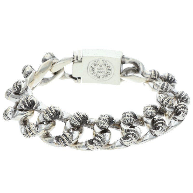 クロムハーツ サイズ:12LINK BOX ID CROW ボックスIDクロウ シルバーブレスレット 中古 SS07_画像2