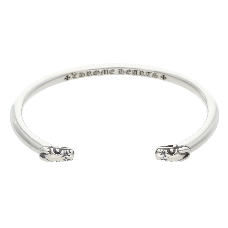 クロムハーツ BANGLE DOUBLE DOG ダブルドッグ シルバーブレスレット 中古 GZ11_画像1