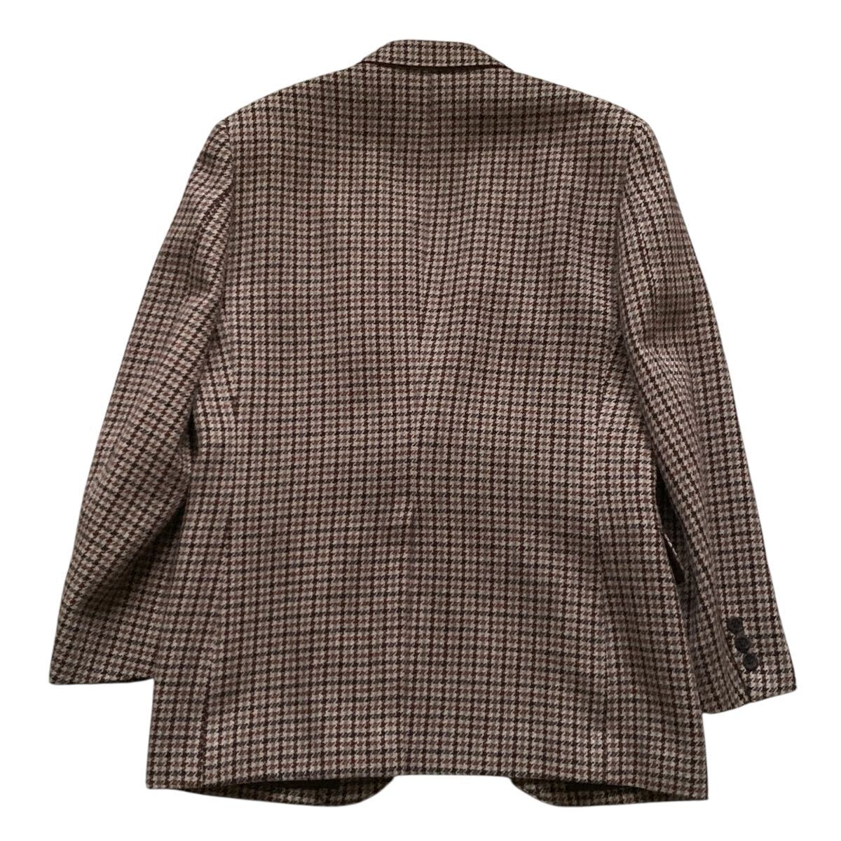 送料込！美品★Takashimaya 高島屋★英国ウール仕様 千鳥格子ツイードジャケット★165/A4体★_画像3
