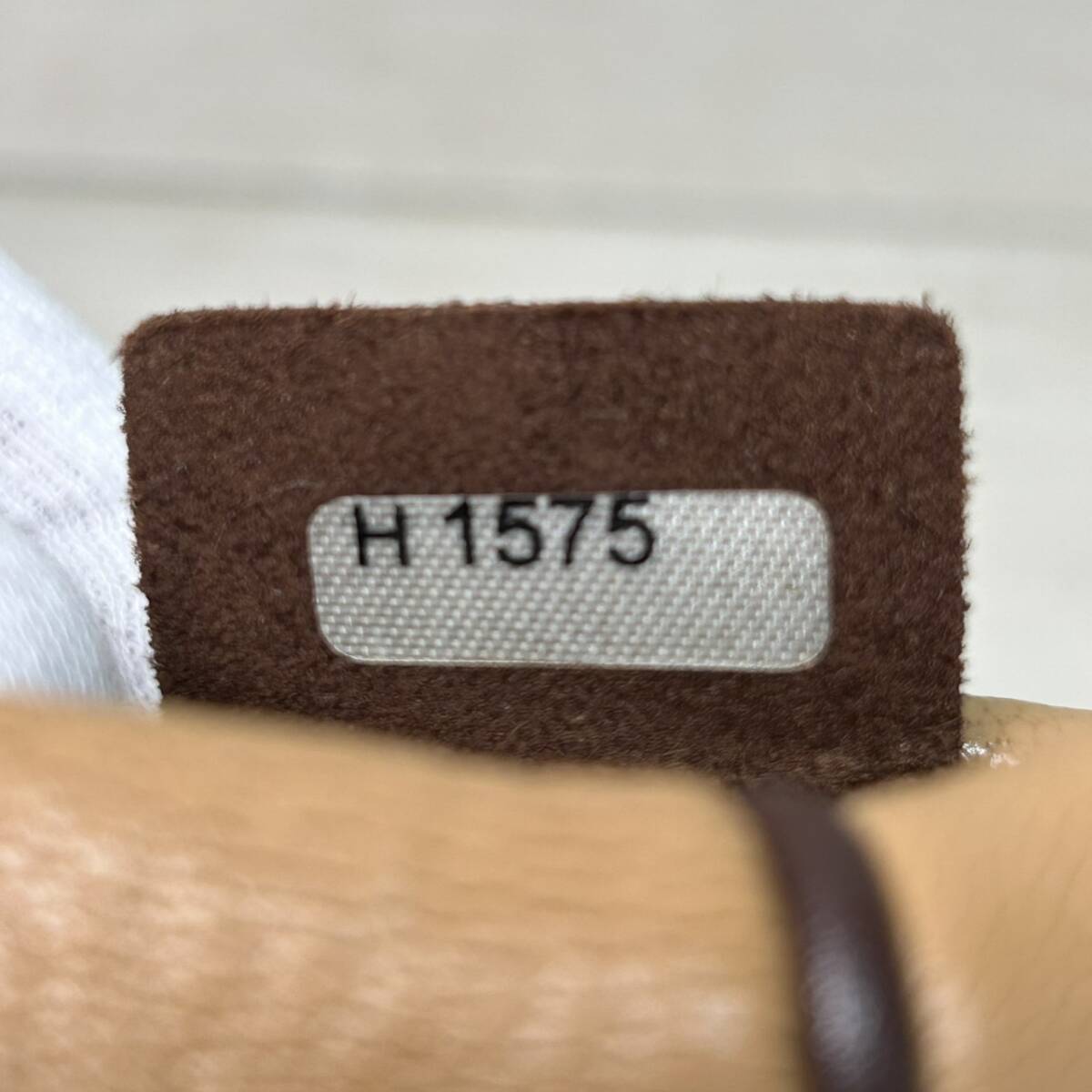 【YH-4089】中古品 MAMET Maroquinier マメ マロキニエール レザー ショルダーバッグ ベージュ系色 保存袋付き 鞄 バッグ _画像8