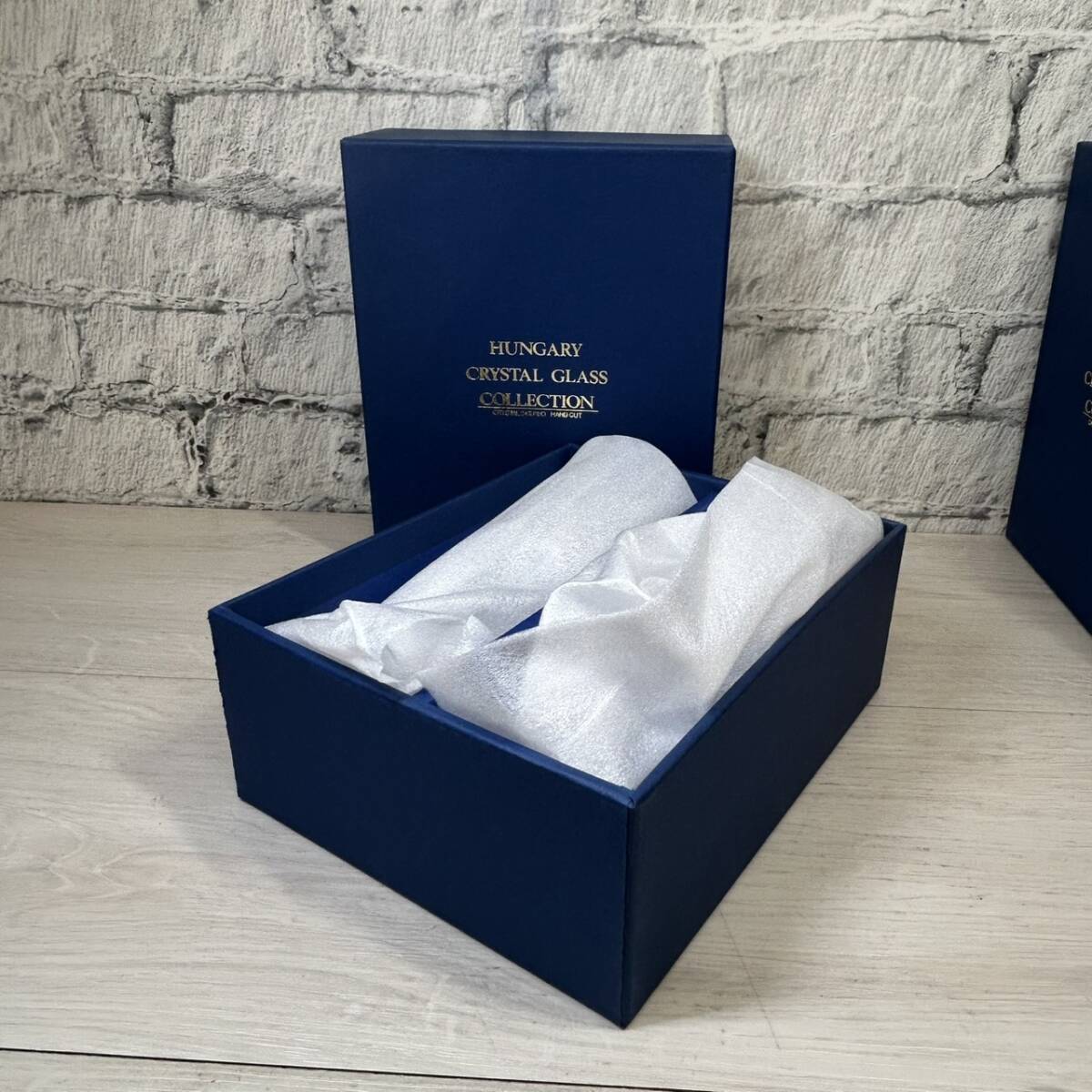 【YH-4151】未使用 HUNGARY Crystal GLASS Collection ハンガリー クリスタル グラス コレクション ガラス 工芸 フラワーベース 3箱 計6客_画像7