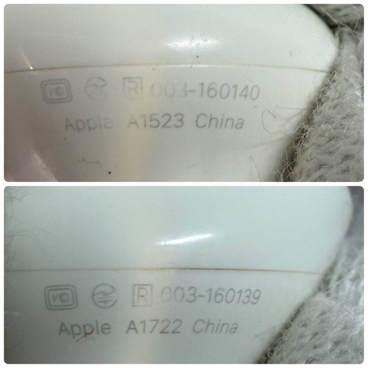 ●【YH-4153】中古品 AirPods 第1世代 MMEF2J/A A1523 A1722 A1602 ワイヤレスイヤホン Apple アップル 【レタパ可能】_画像9