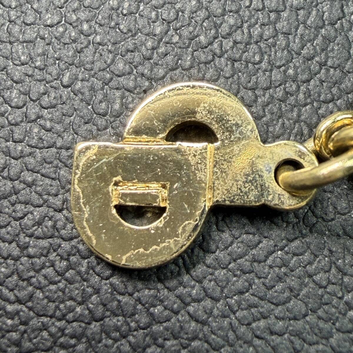 ●【YH-4199】保管品 Christian Dior クリスチャンディオール ネックレス ペンダント ゴールドカラー ラインストーン ノット アクセサリー_画像9