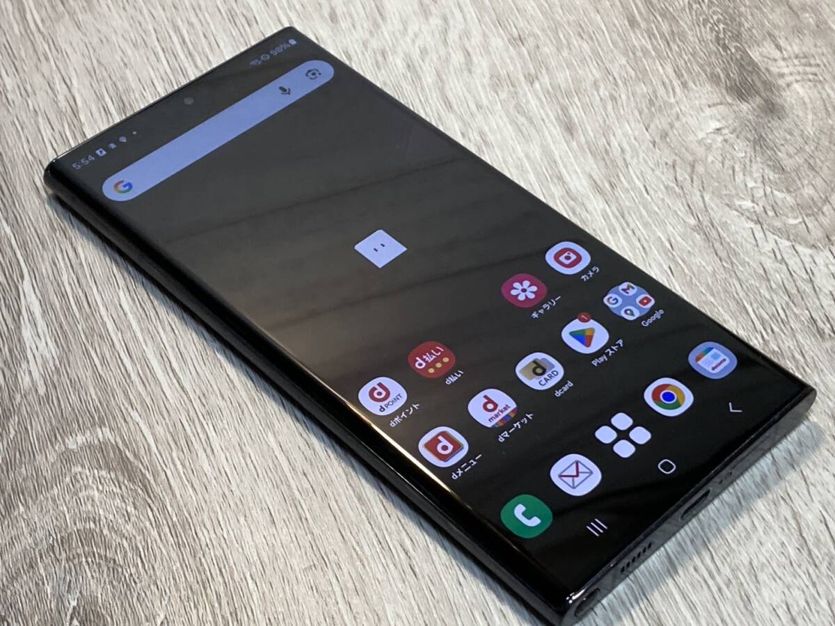 【YH-4182】中古品 docomo ドコモ SC-52C SAMSUNG Galaxy S22 Ultra ファントムブラック 利用制限〇 付属品無し 動作品_画像1