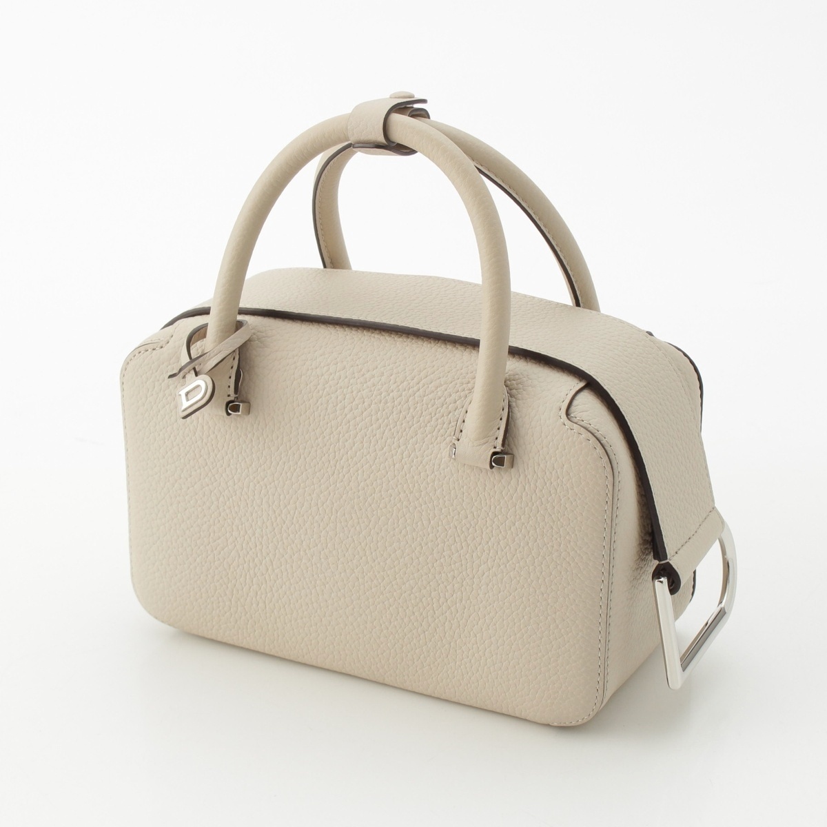 デルヴォー 24SS クールボックス ミニ トリヨン ソフトグレインレザー 2way ショルダー ハンドバッグ AA0670AQY セサミ アイボリー【中古】_画像2