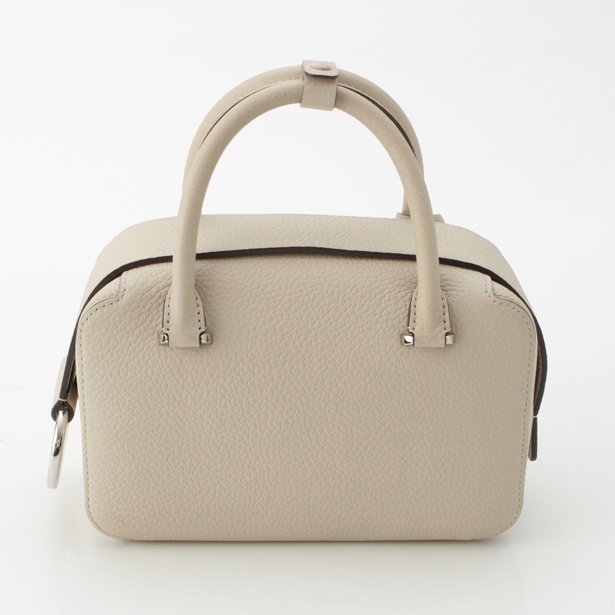 デルヴォー 24SS クールボックス ミニ トリヨン ソフトグレインレザー 2way ショルダー ハンドバッグ AA0670AQY セサミ アイボリー【中古】_画像4