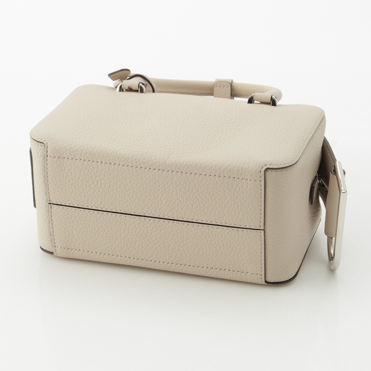 デルヴォー 24SS クールボックス ミニ トリヨン ソフトグレインレザー 2way ショルダー ハンドバッグ AA0670AQY セサミ アイボリー【中古】_画像5