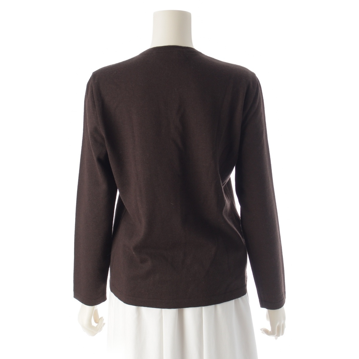  Salvatore Ferragamo шерсть gun chi-ni вязаный Brown M[ б/у ]