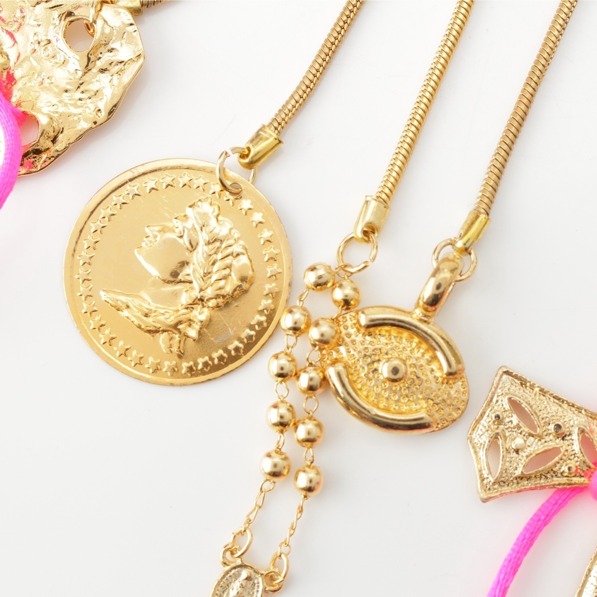 コムデギャルソンオムプリュス Judy Blame ジュディブレイム GP 兵隊 アクセサリー PO-K705-051-1-1 ピンク ゴールド【中古】_画像5