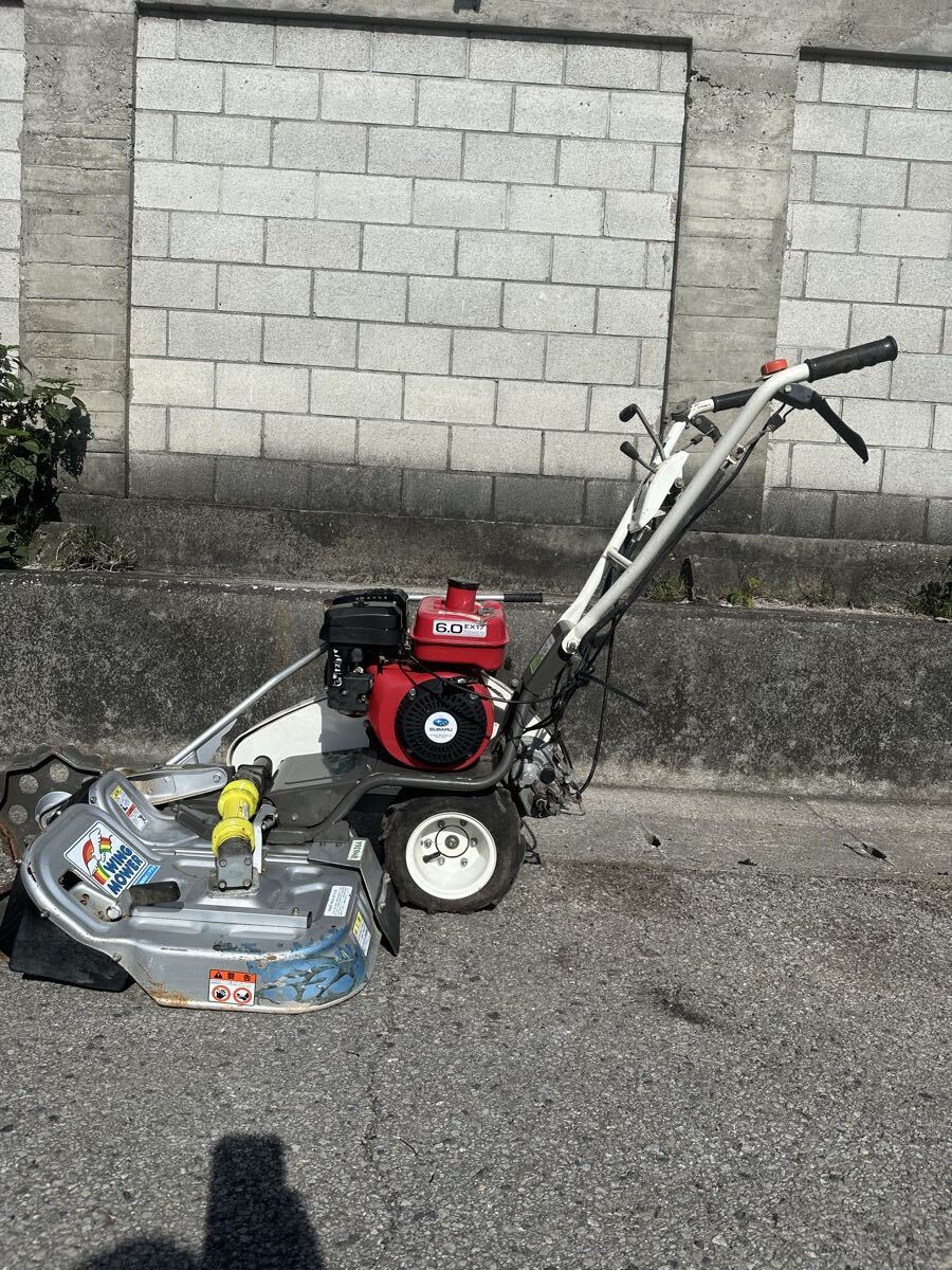 (動作確認済み)中古OLEC Wing Mower WM636A 2WDガソリンエンジン式溝刈り機、エンジンok!(発送可能)_画像1