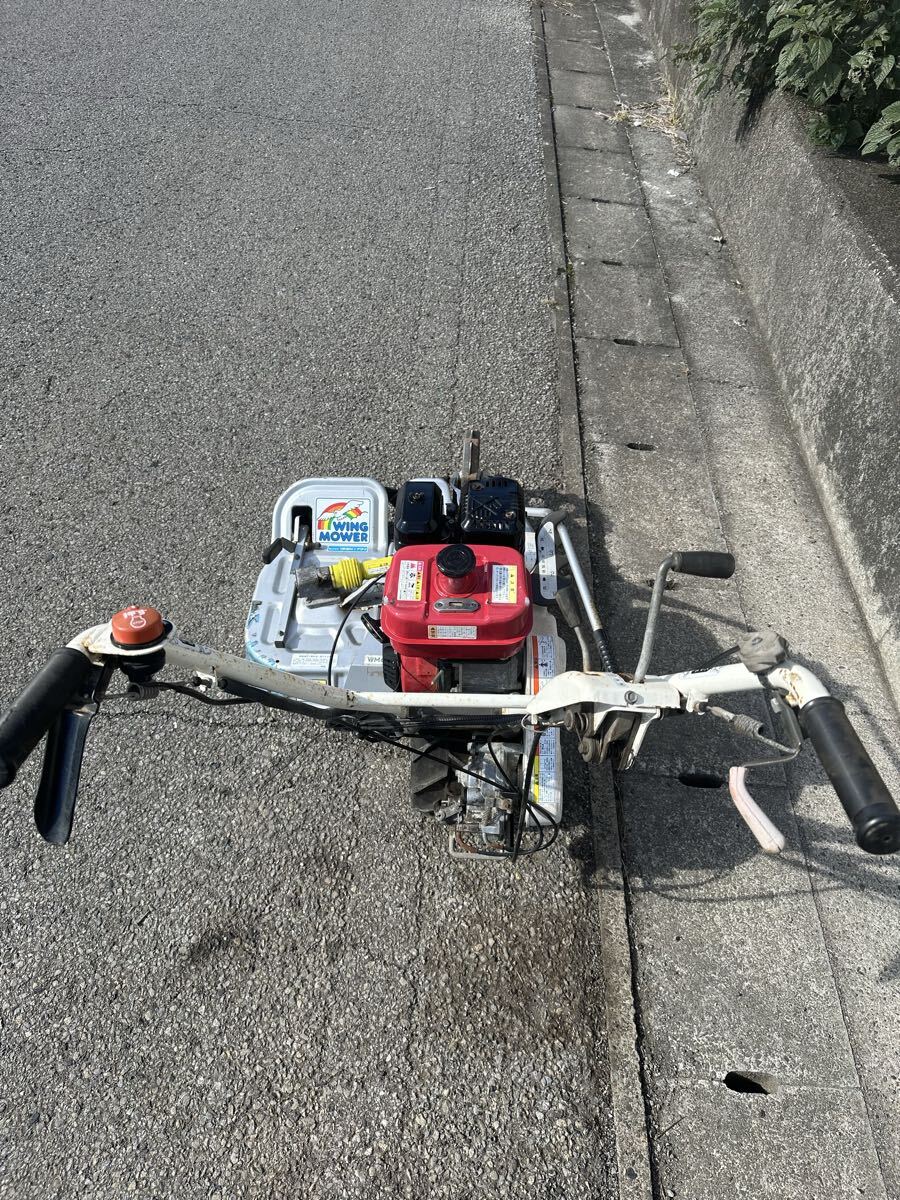 (動作確認済み)中古OLEC Wing Mower WM636A 2WDガソリンエンジン式溝刈り機、エンジンok!(発送可能)_画像2