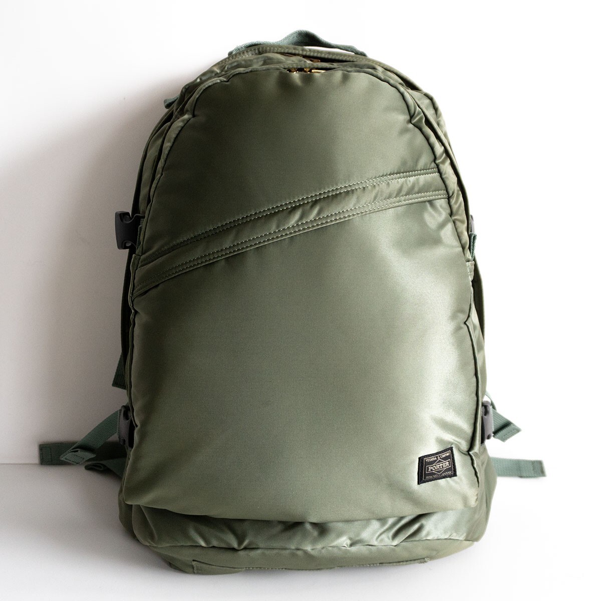 【極美品】PORTER 【タンカー リュック】ポーター セージグリーン バックパック デイパック TANKER BAG ナイロン 25110301_画像1