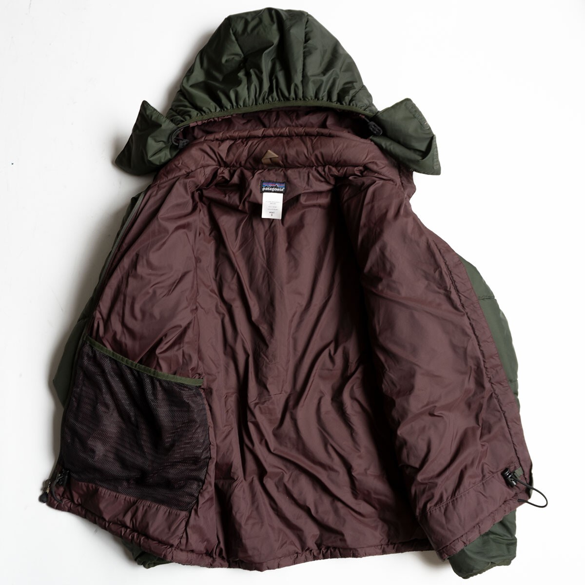 【希少カラー/00s】PATAGONIA【パフ ジャケット 83990F4】S パタゴニア オリーブグリーン ナイロン 25110431_画像4