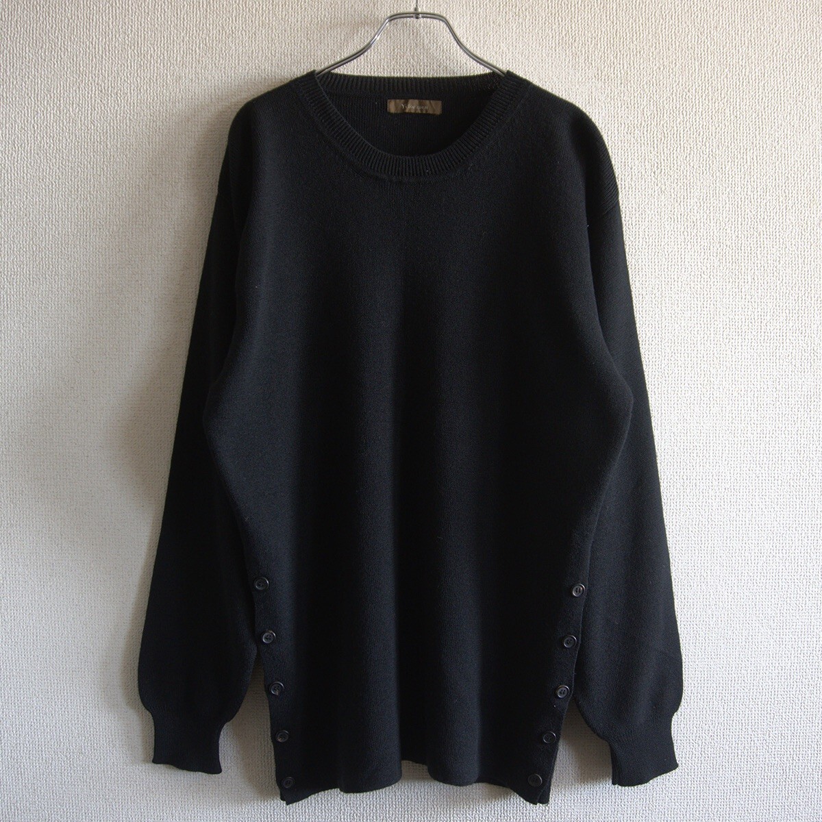 【美品】Y's for men【サイドスリット ウール ニット】 YOHJI YAMAMOTO ヨウジヤマモト ワイズフォーメン ブラック 25110434_画像1