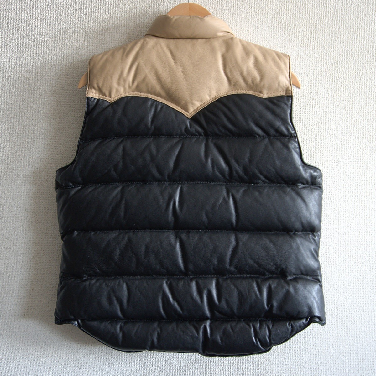 【美品】STUDIO D’ARTISAN【リバーシブル レザー ダウンベスト】M ステュディオ ダルチザン 25110742_画像2